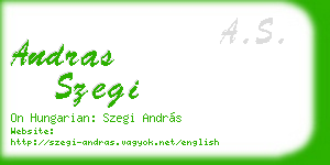 andras szegi business card